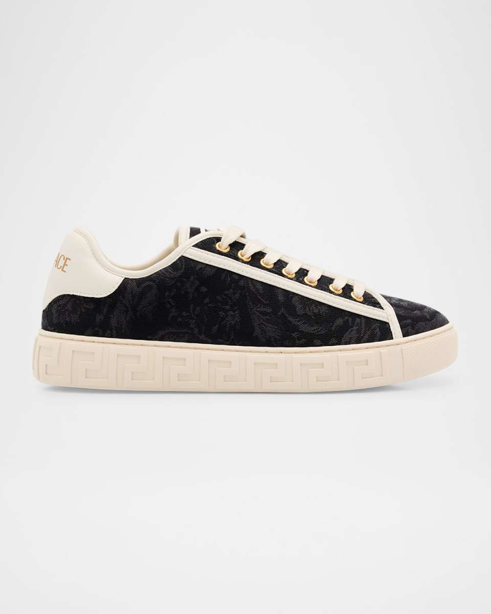 La Greca Embroidered Low-Top Sneakers